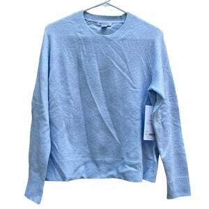 NEW Athleta Hawthorn Crew Sweater Light Blue Wool Blend Women's XS